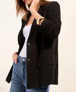 Traje de Mujer Estilo Boyfriend, Blazer Elegante con Lino - Product Image 3