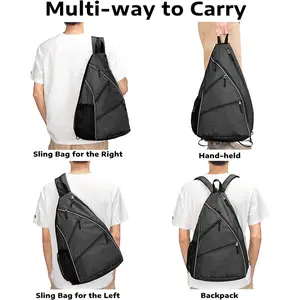 New Pickleball Sling Bag Large Capacity Pickleball Paddle Bag Fashion Adjustable Shoulder Strap Pickleball Bags Custom For Women