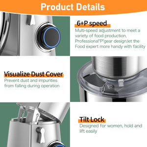 1300W Thực Phẩm Bánh Bánh Mì Trong Nhào Bột Trộn Mini 4.5L/5.5L Bột Trộn Cho Nhà Đứng Máy Trộn - Product Image 6