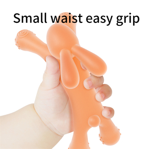 Bebestep Unisex Suave Masticable Bebé Molar Anillo Juguete Silicona De Grado Alimenticio Con Forma De Ballena Sonajero Mordedor 0-24 Meses Disponible - Product Image 5