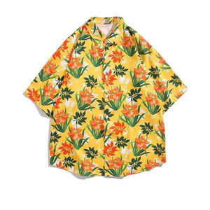 Chemises hawaïennes en laine mélangée de style Mountain <span class=keywords><strong>Lodge</strong></span> Premium pour hommes avec des impressions de paysages de montagne pour des escapades alpines - Product Image 2