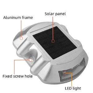LED strada Stud spia di sicurezza del traffico luce di indicatore di energia solare segnali lampeggianti per la sicurezza della carreggiata - Product Image 3