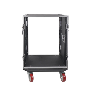14U Space PA DJ Rack Road Flight Case en 17 "Profundidad y DJ Work Table Amplificador Case con ruedas <span class=keywords><strong>9mm</strong></span> Contrachapado Metal ATA Case - Product Image 5