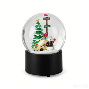 Globe à neige de Noël de la ville de <span class=keywords><strong>New</strong></span> <span class=keywords><strong>York</strong></span>, globe à eau en résine avec taxi de la ville de <span class=keywords><strong>New</strong></span> <span class=keywords><strong>York</strong></span> et bonhomme de neige de la Statue de la Liberté, cadeau souvenir de vacances personnalisé pour la décoration de la maison - Product Image 2