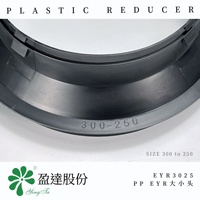 Réducteur de conduit en plastique à fixation sans outil, transition concentrique de 12 à 10 pouces avec dents de maintien du conduit