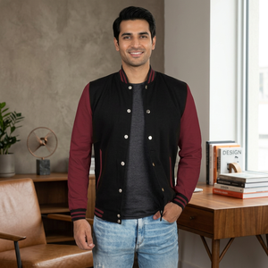 Blouson Bomber en Laine Brodé Personnalisé en Chenille 2025 pour Homme – Style Universitaire Hiver - Product Image 1