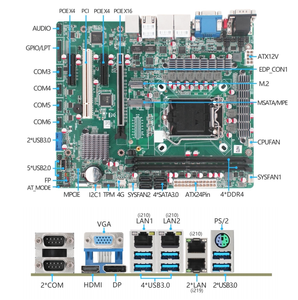 เมนบอร์ดอุตสาหกรรม MATX รุ่น H470 รองรับ LGA1200 Intel รุ่นที่ 10/11 DDR4 4 LAN PCIe x16 RS485 COM สำหรับกล้องวงจรปิด 4U IPC - Product Image 5