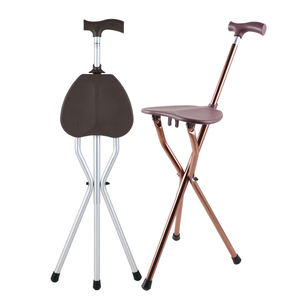 مشاية قابلة للطي وخفيفة الوزن قابلة للتعديل ومترولر عكاز مشي سهل الاستخدام مع ميزة كرسي لكبار السن - Product Image 4