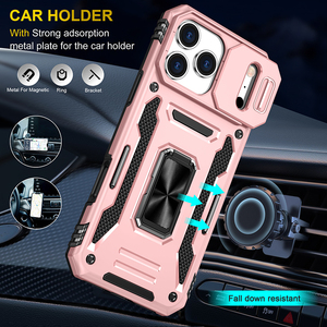 Funda Resistente para <span class=keywords><strong>iPhone</strong></span> 17 Pro Max con Protector de Privacidad Deslizante para Cámara, Protección de 360° °   Soporte Giratorio con Anillo - Product Image 6