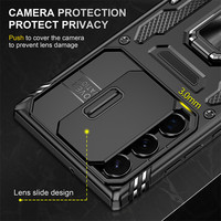 Coque antichoc magnétique de téléphone portable d'armure d'anneau de support de PC pour Samsung pour Galaxy S22 Ultra A03s A52 A33 5G S25 Ultra