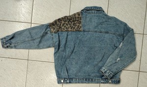 Giacche di Jeans Leopardate per <span class=keywords><strong>Donna</strong></span> Abbigliamento Autunno Inverno 2022 Giacca Personalizzata alla Moda a Maniche Lunghe Cappotto Corto da <span class=keywords><strong>Donna</strong></span> - Product Image 5