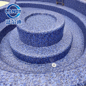 แผ่นรองพื้นสระว่ายน้ำ Randy Pool Membrane 1.5 มม. PVC ลายหินอ่อนแซฟไฟร์ พร้อมเม็ดกันลื่นรูปทรงไม่สม่ำเสมอ - Product Image 3