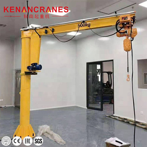 Grue à flèche pivotante montée sur pilier, 2 tonnes, rotation à 360 degrés, pour la manutention des matériaux en atelier - Product Image 4