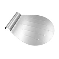 Pelle à pizza et à gâteau en acier inoxydable avec poignée roulée, spatule de transfert pour le déplacement de gâteaux, pizzas, pains et tartes