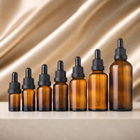 Prix d'usine – Flacon compte-gouttes en verre de 100 ml avec bouchon à vis, couleur ambre marron, pour essence, crème contour des yeux, soins de la peau, petit échantillon de voyage