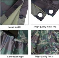 Poncho de pluie camouflage en PVC résistant, poncho de camouflage pour la pêche et le camping