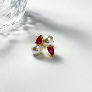 Phổ Biến 2025 Hot Mạ Vàng Hơn Bạc Hoop Bông Tai Và Hoa Motif Vàng Trái Tim Với Hổ Mắt Tây Ban Nha Touses Gấu - Product Image 5