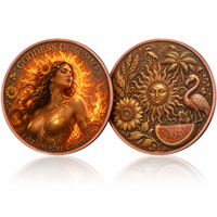 Pièce commémorative en cuivre fin .999 de 1 once, motif Déesse de l'Automne, érable et citrouille, finition Cuivre antique, artisanat métallique