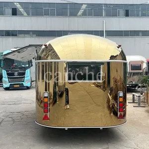 Remorque de camping en acier inoxydable de 5 m, camion de restauration mobile personnalisé pour la vente de snacks en extérieur - Product Image 3