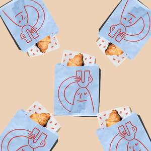 Sacs en papier personnalisés translucides blancs résistants à l'huile alimentaire, recyclables, en papier ciré, pour l'emballage des biscuits - Product Image 1