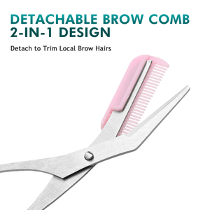 Forbice <span class=keywords><strong>per</strong></span> sopracciglia con pettine curvo in acciaio inox sopracciglio rasoio modellatura barba barba <span class=keywords><strong>rasatura</strong></span> <span class=keywords><strong>accessori</strong></span> di bellezza <span class=keywords><strong>per</strong></span> le donne - Product Image 3