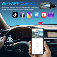 Cámara para Auto 2.0 Pulgadas IPS DVR 4 Lentes Wifi 4G GPS HD 2K 4 Canales ADAS Dashcam 2K 4 Cámaras 4G 2K