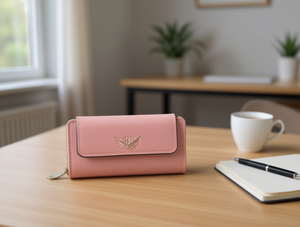 Portafoglio Grande da Donna in Microfibra Sintetica con Chiusura a Strappo Singolo, Stile Minimalista Normcore - Product Image 2