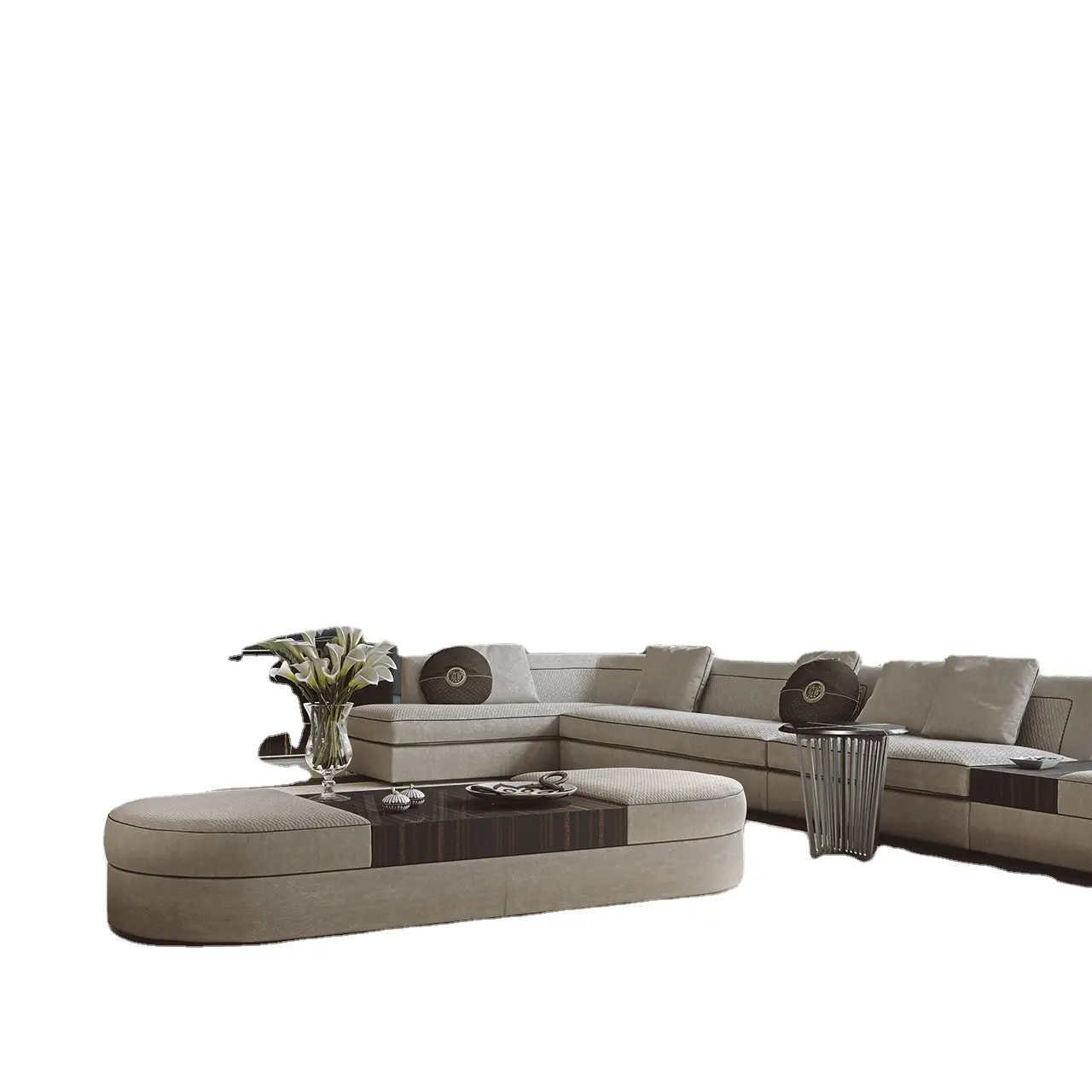 Modernes Design U-Form Schnitts ofa Couch Wohnzimmer Sofa Set Großes 5-Sitzer-Sofa