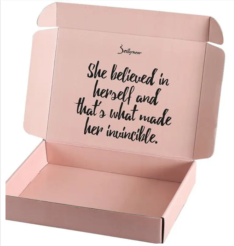 Logo personalizzato all'ingrosso piccolo grande rosa nero colorato Hairpie gioielli lucidalabbra ciglia scatola di carta imballaggio scatole di spedizione