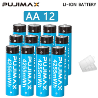 PUJIMAX 1,5V AA Zylindrische Lithium-Akkuzelle Mehrzweck-Li-Ionen-Batterie für Spielcontroller Thermometer Wecker