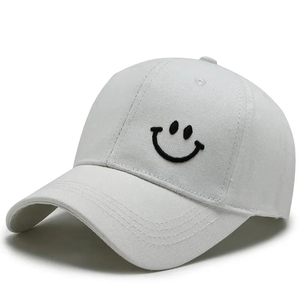 หมวกเบสบอลปักลายรอยยิ้มได้ตามต้องการหมวกกีฬาหกแผงใส่กลางแจ้ง - Product Image 4