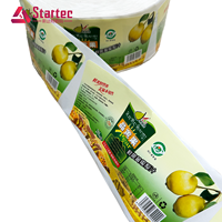 Étiquettes personnalisées pour bouteilles de produits alimentaires sains avec impression UV sélective, étiquettes d'emballage en rouleau mat pour bouteilles de fruits