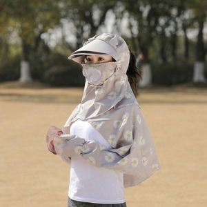 Sombreros de Verano para Mujer con Protección Facial y para el Cuello, Mangas Largas Transpirables, Chales para Pesca, Ciclismo y Protección Solar - Product Image 1