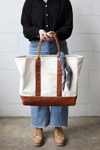 กระเป๋าผ้าแคนวาสสำหรับผู้หญิงขนาดใหญ่มีสายรัดหนาออกแบบโลโก้ได้ตามต้องการสไตล์ญี่ปุ่น - Product Image 2