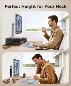 <b>Computer</b> Monitor Stand Riser Desk Organizers with Drawer Office <b>Accessories</b> & Workspace Desktop Organizers Storage - Product Image 4