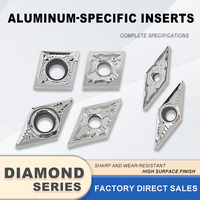Plaquettes de tournage CNC en carbure d'aluminium durable, formes C, D, V et diamant, finition miroir, pour métaux non ferreux