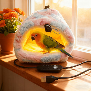 USB riscaldato eco-friendly flanella vello uccello nido Multi-livello regolazione della temperatura per pappagalli/scoiattoli/porcellini d'India - Product Image 3