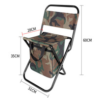 Sac de rangement multifonctionnel, dossier confortable, chaise de pêche robuste en acier de 16 mm, chaise de camping d'extérieur