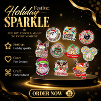 Broche décorative de Noël à injection de carburant, à paillettes liquides et à musique, avec motifs Père Noël, Élan et Sapin de Noël, accessoires de badge