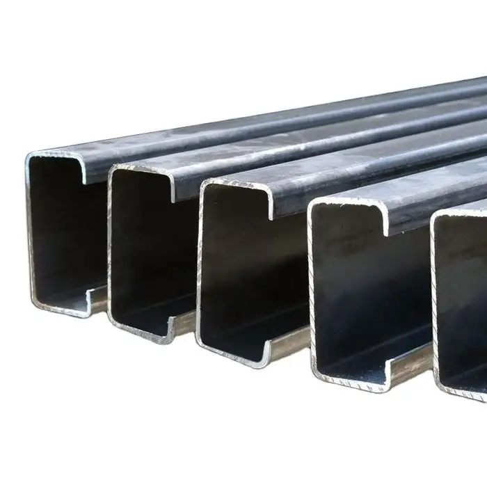 Hot rolled Q235 Q345 JIS GB galvanized channels U-shaped channel steel c channel steel profiles