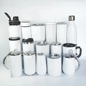 sublimation blank skinny tumblers 20 oz double wall insulated stainless steel straight white water tumbler wine tumbler