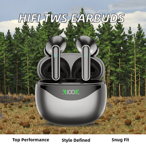 Cuffie TWS Wireless In-Ear con Lunga Durata di Riproduzione, Chipset HiFi Stereo Bass, Doppio Display LED, Controllo Touch e Cancellazione del Rumore - Product Image 2