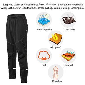 Caliente de lana térmica transpirable ciclismo pantalones ropa deportiva pantalones de los hombres - Product Image 5