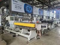 Extrudeuse industrielle à double vis, contrôlée par PLC, avec moteur et engrenages, pour la production d'aliments pour animaux de compagnie