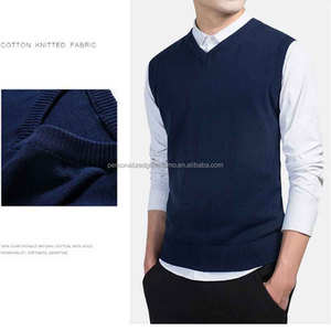 Chemises en tricot à col en V et manches longues pour hommes, cardigan en jersey de coton, gilet en tricot - Product Image 5