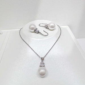 wholesale copper indian bridal luxury <b>pearl</b> <b>jewelry</b> <b>set</b> ladies Classic geometric cheap Flower Design Necklace and Earrings <b>sets</b> - Product Image 1