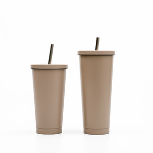 Vaso de Acero Inoxidable con Pajita, Gran Capacidad, Aislado al Vacío, para Café, Regalo, para Uso en el Auto - Product Image 3