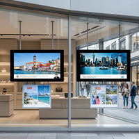 Pantallas LCD Suspendidas para Ventanas Interiores y Exteriores, Legibles Bajo la Luz Solar, Señalización Digital de Alto Brillo para Promoción en Escaparates