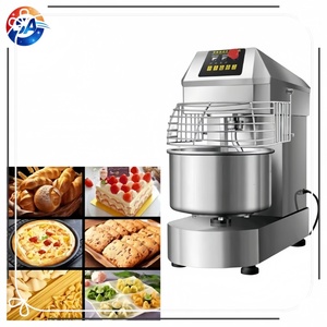 Mezcladora Eléctrica de Doble Acción de Dos Velocidades y 20L, Tazón de Acero Inoxidable, Temporizador Inteligente, Máquina Automática para Hacer Masa de Pizza y Pan - Product Image 1