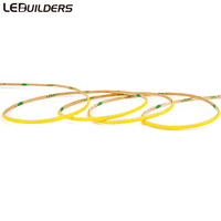 LEDBUILDERS Bande lumineuse LED FCOB en cuivre personnalisable 6000K/3000K 12V/24V 400 LED/m 90 CRI IP20 Étanche Garantie 5 ans